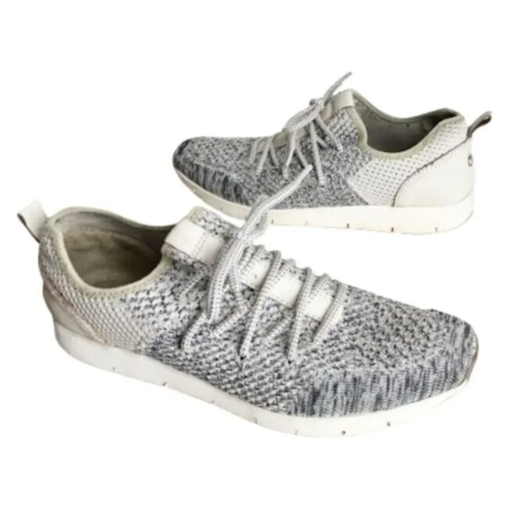 OTBT Knit Sneakers Marine Womens 7.5 Ivory Beige Black Comfort Shoes
